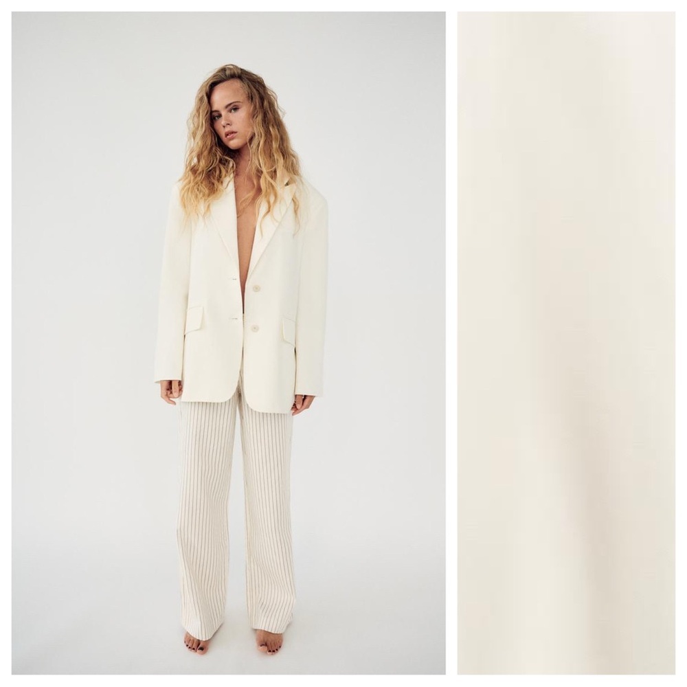 Zara Cream Oversized Blazer